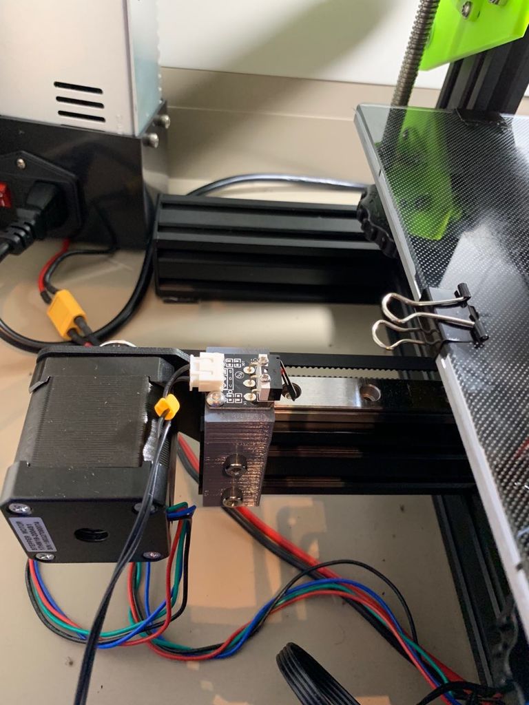 Ender 3 Y axis linear rail conversion - stock endstop mount