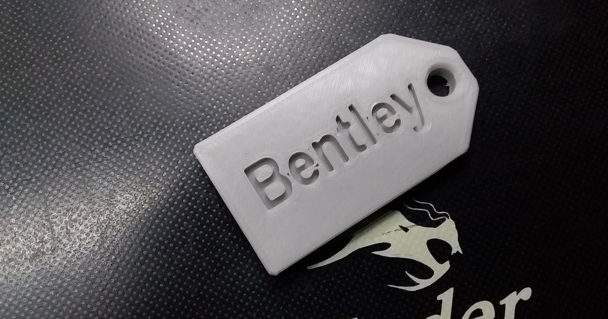 Key Tag Bentley by Mark | Download free STL model | Printables.com