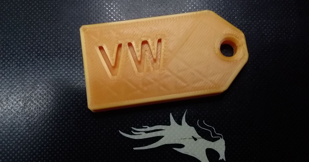Key Tag VW by Mark | Download free STL model | Printables.com