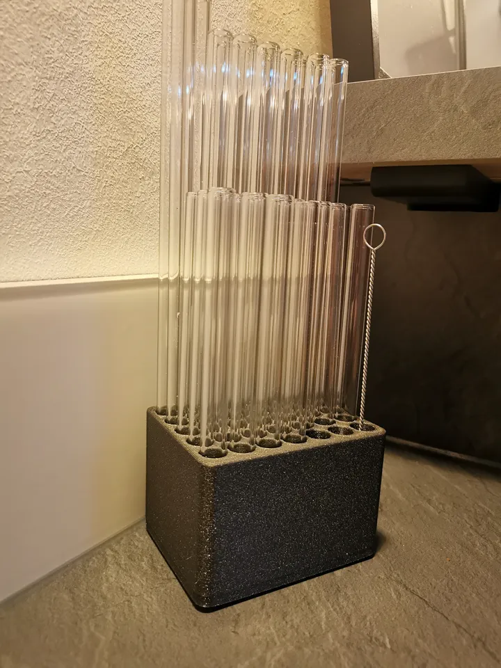 Glass straw holder (Glasstrohalm Halter) by JH3D