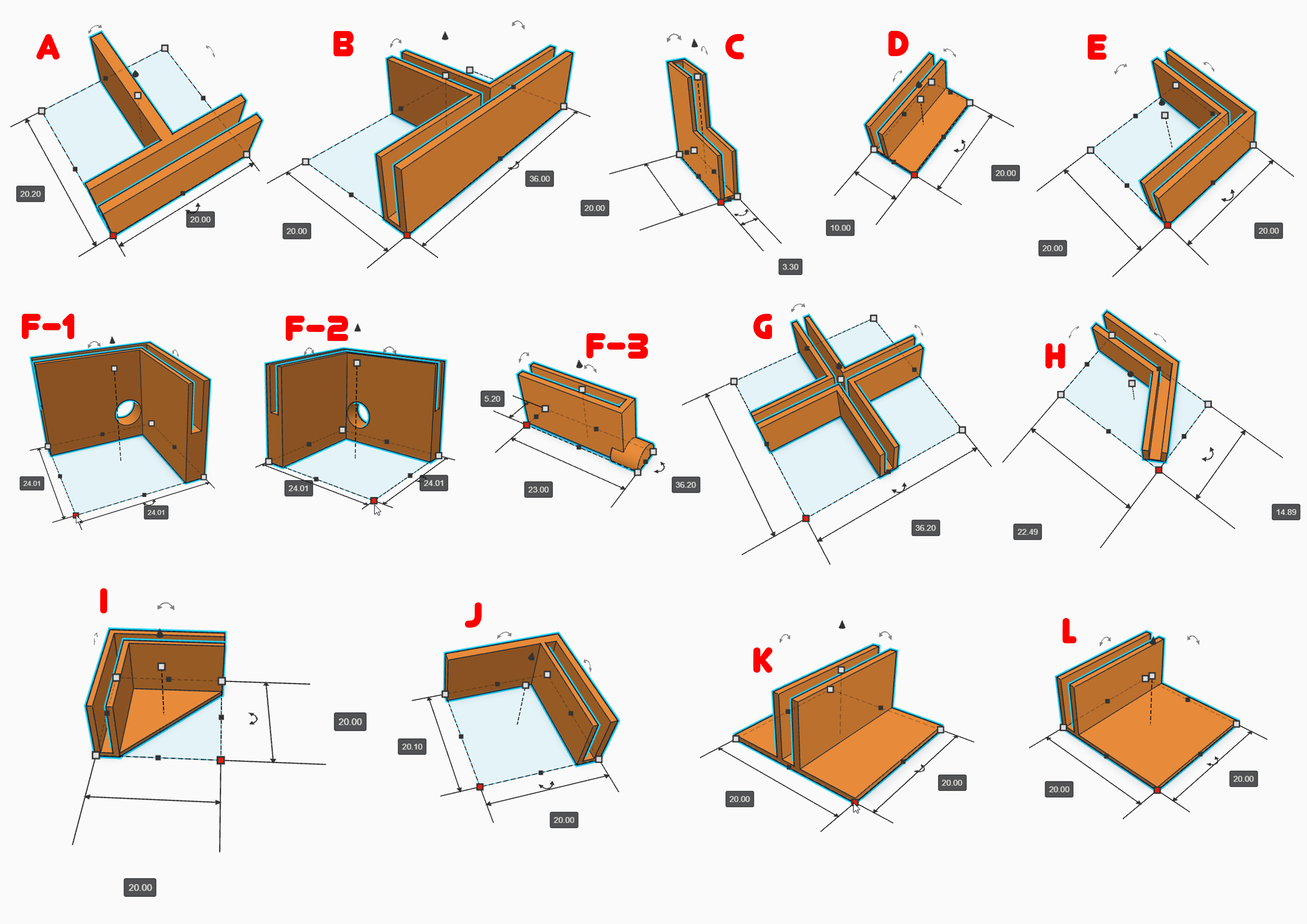 2mm Grey Cardboard connectors system // Sistema de conexion para carton gris