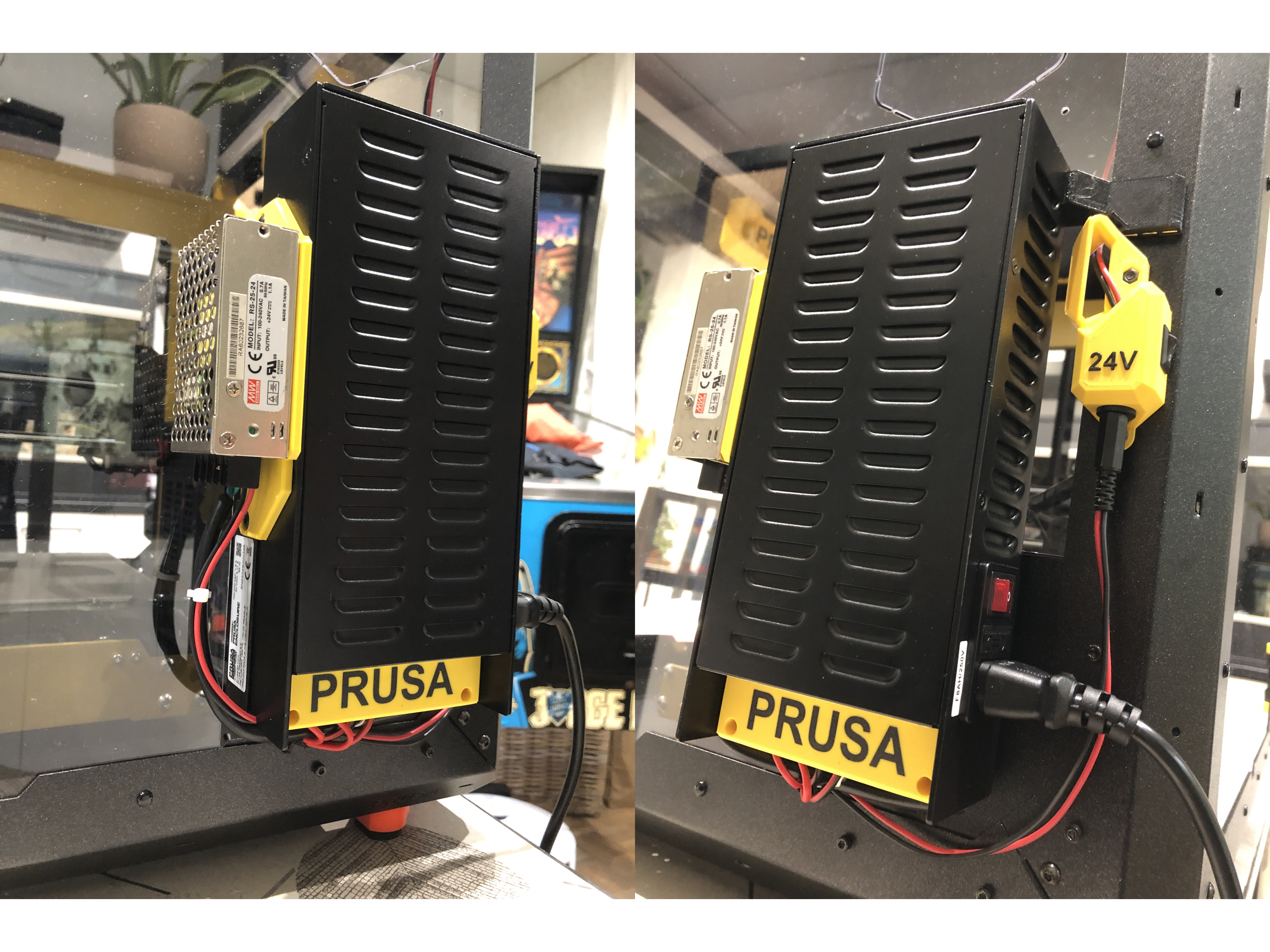 PSU Cover with cable swap "2 colors" - Original Prusa Enclosure
