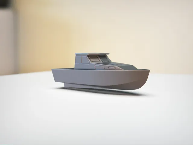 Simple cabin cruiser boat "Ivonne", easy to print