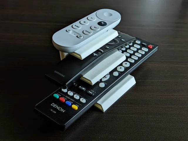 Vertical holder for up to 3 remotes