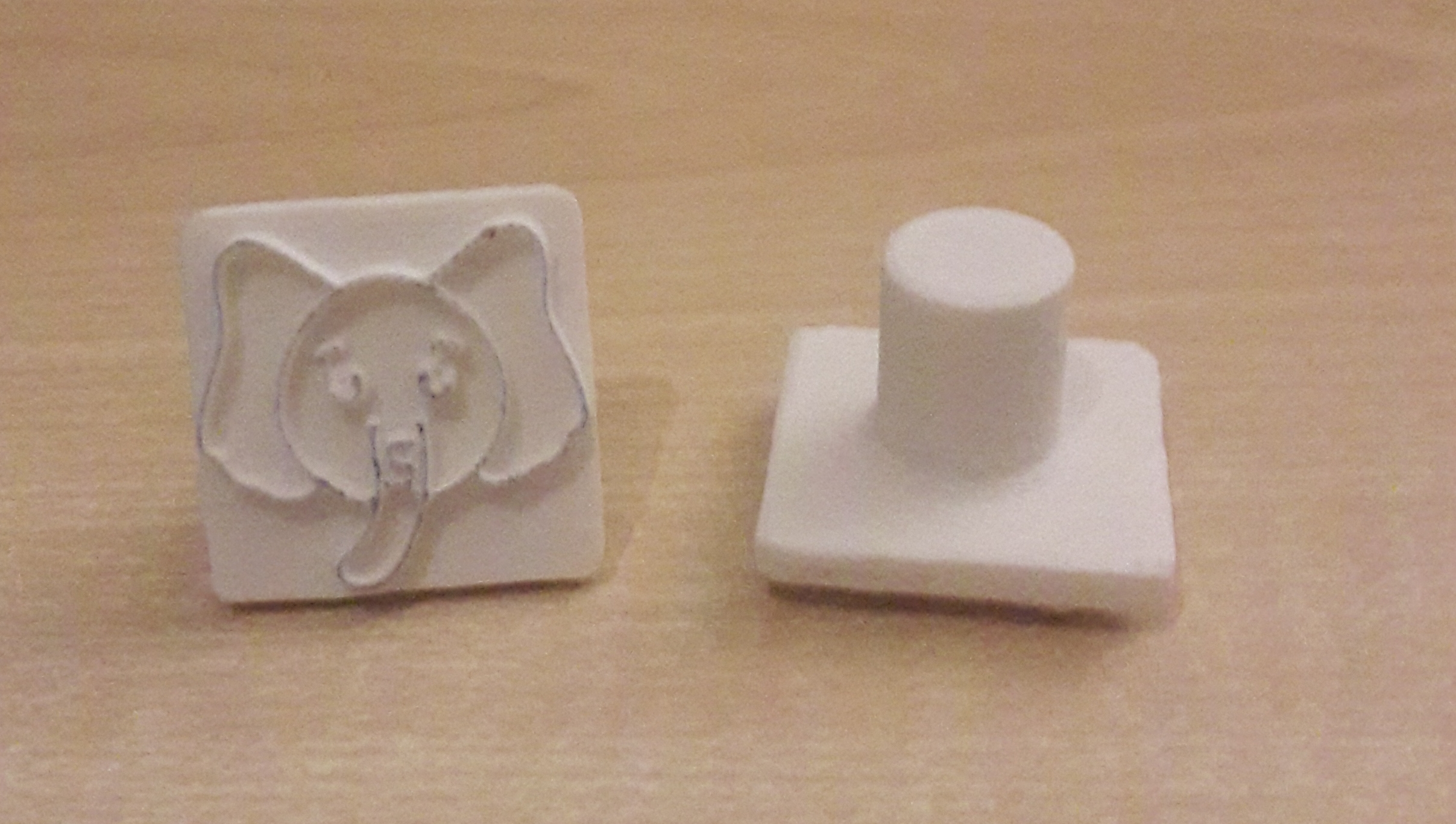 simple stamp with animal motive - elephant - to reward the little once