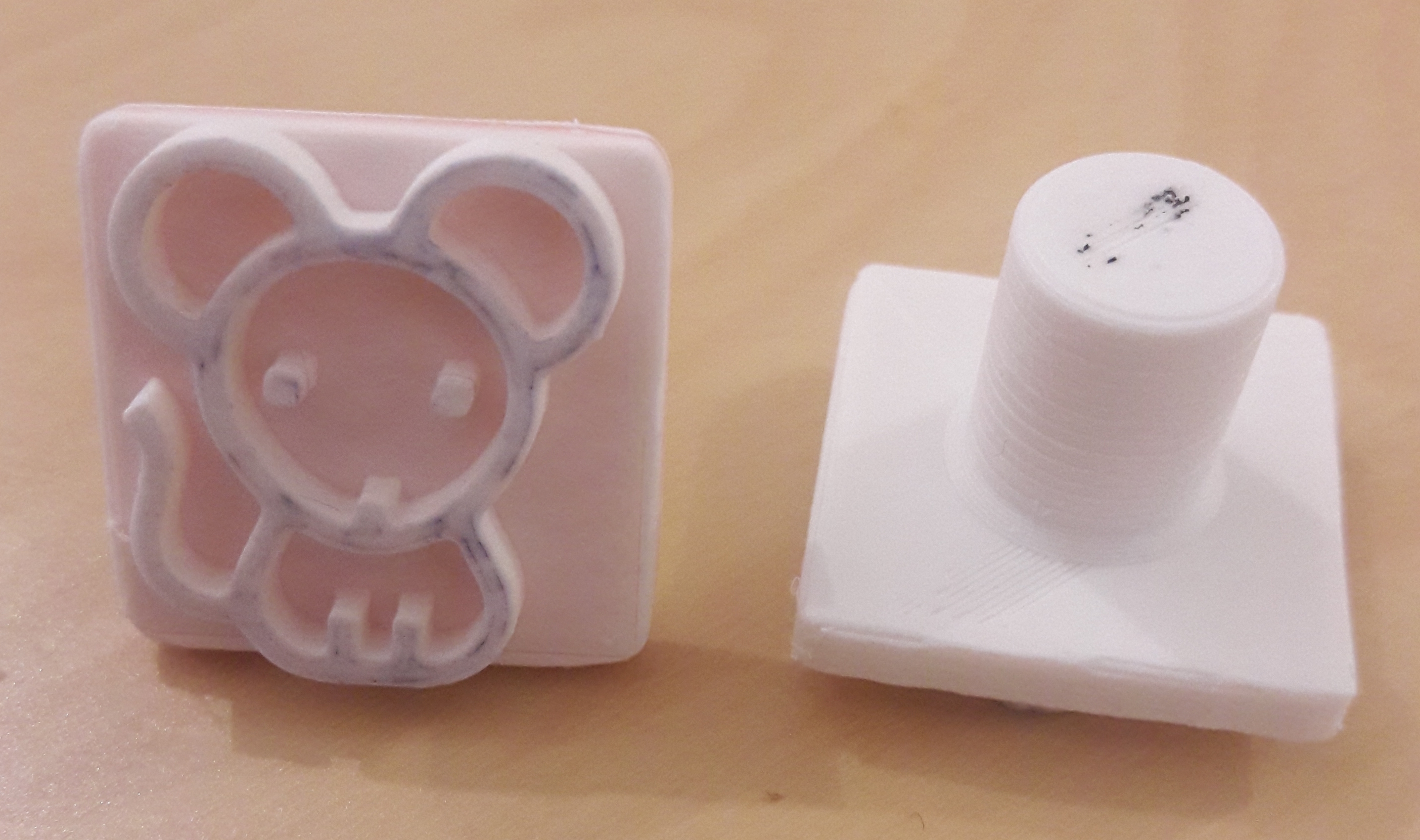 simple stamp with animal motive - mice - to reward the little once