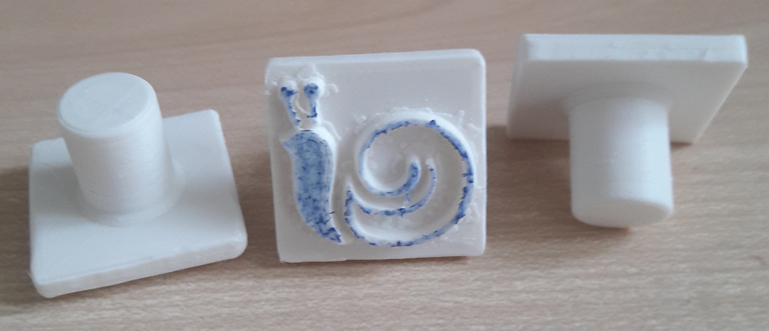 simple stamp with animal motive - snail - to reward the little once