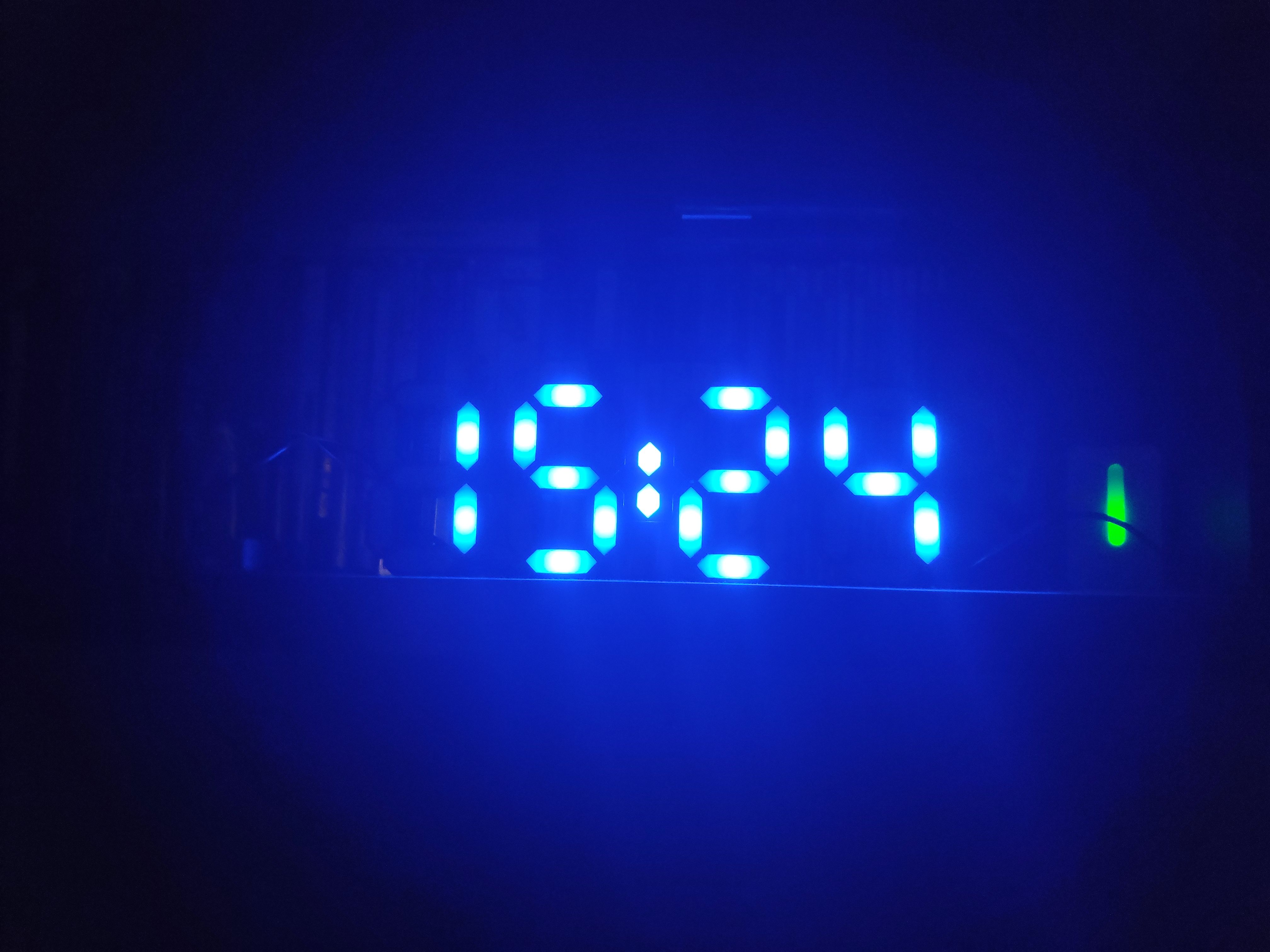 7 Segments Clock Frame for WS2812B leds and external MCU (Arduino, ESP, etc)