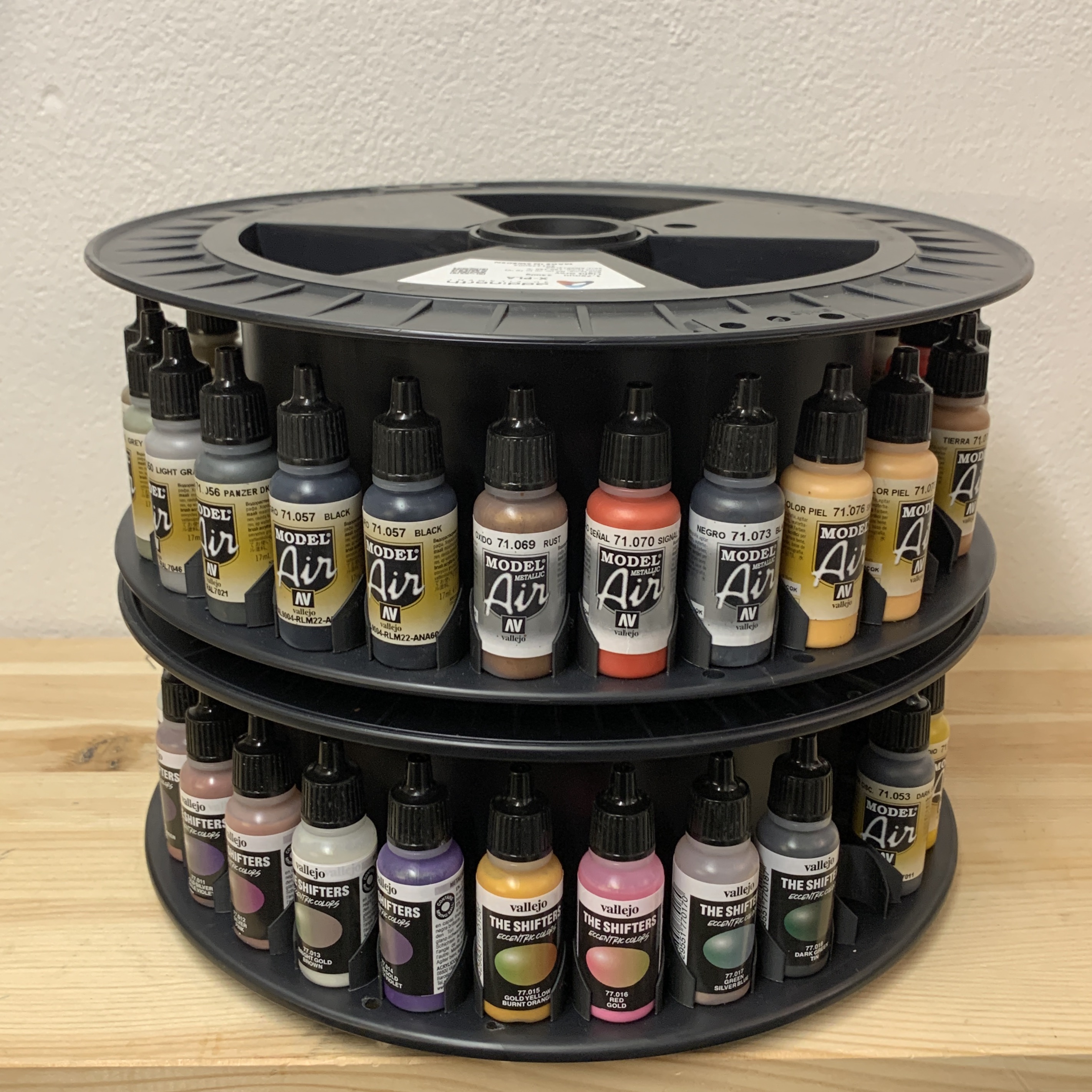 Stackable Filament Spool paint organizer by MrW3D Download free STL