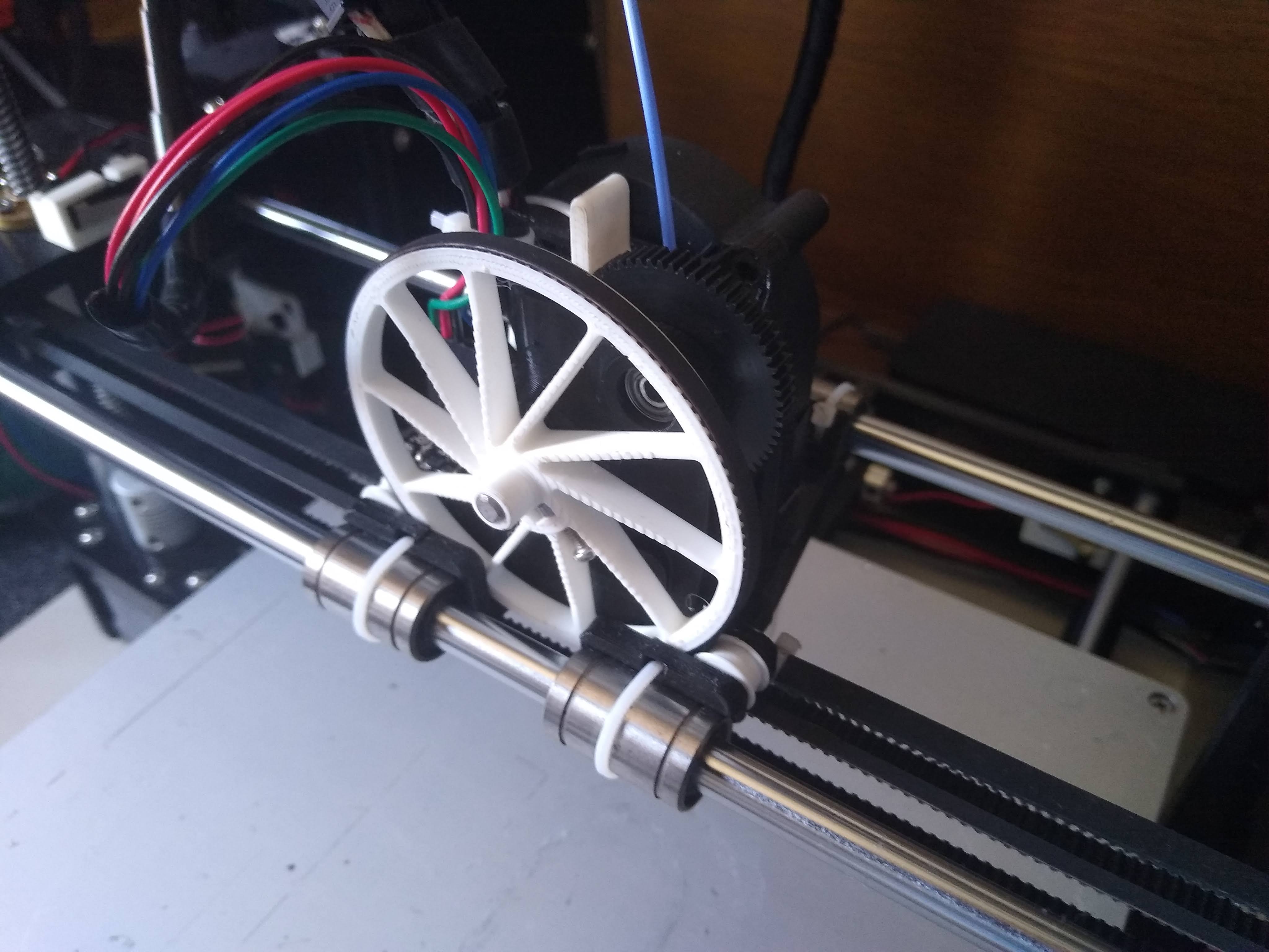 Prototype Belt Driven Remote Direct Drive Extruder Concept by Brien