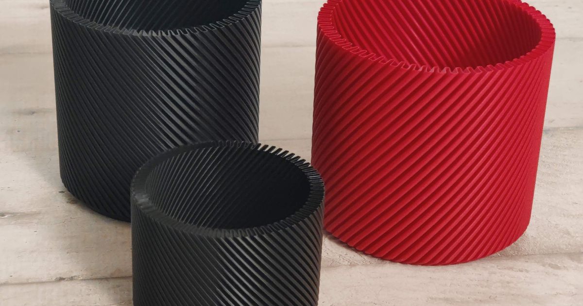 Customizable Tactile Spiral Vase Pen Cup by fsnuxer Download free STL model