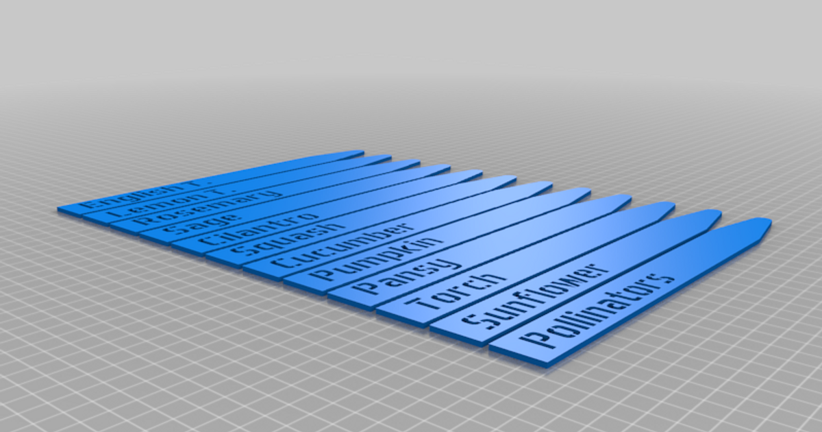 Customizable Plant MarkerOMatic by MST8K Download free STL model