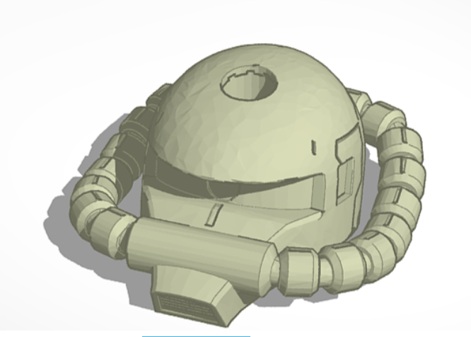 Zaku Gundam Bead or Straw Topper