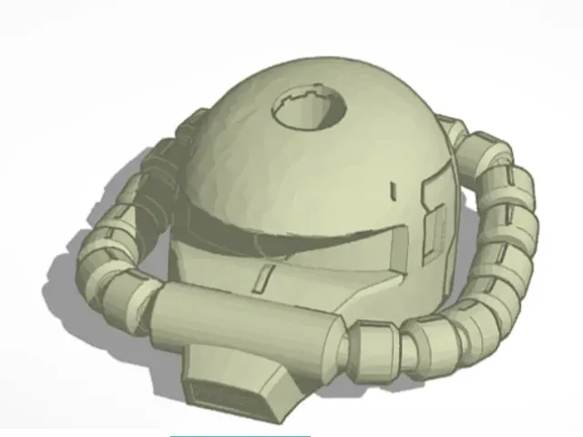 Zaku Gundam Bead or Straw Topper