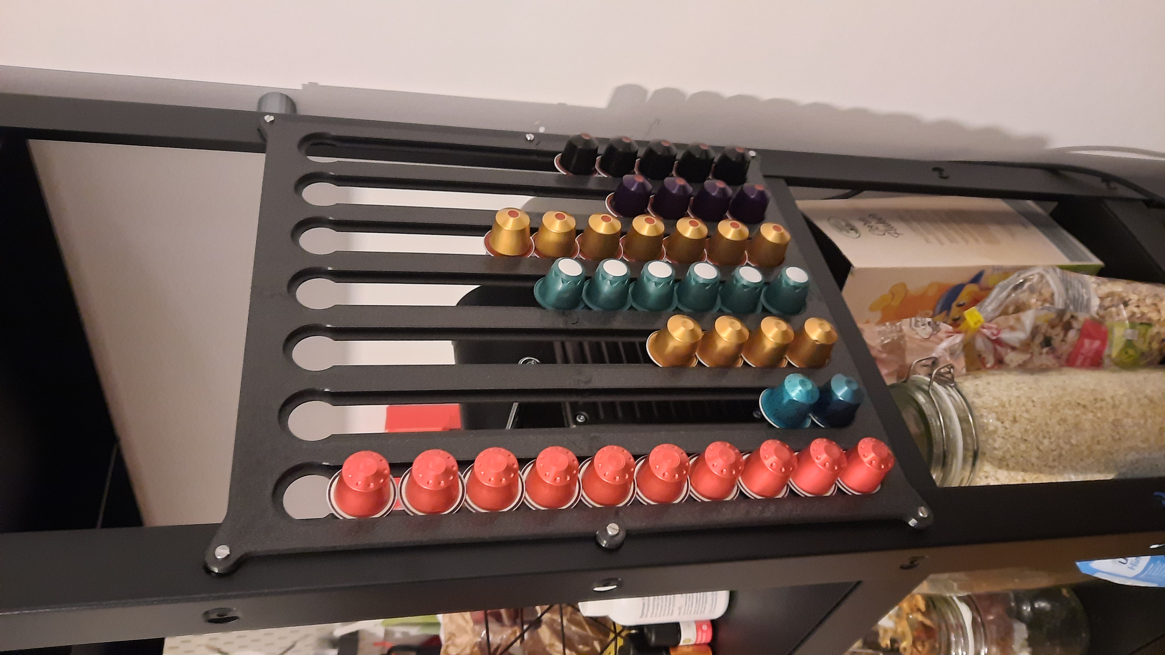 Capsule rack for Nespresso compatible capsules for IKEA Bror