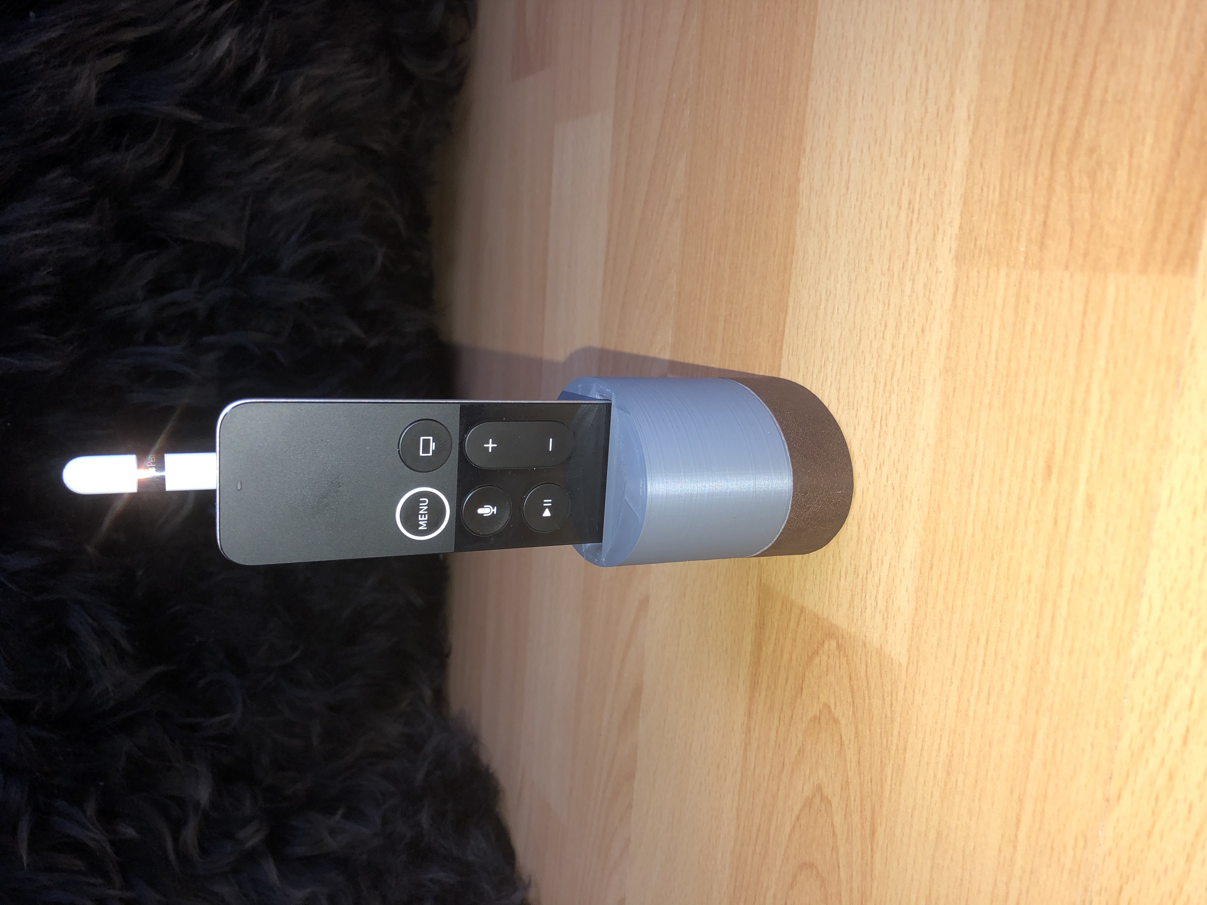 AppleTV remote and pencil holder