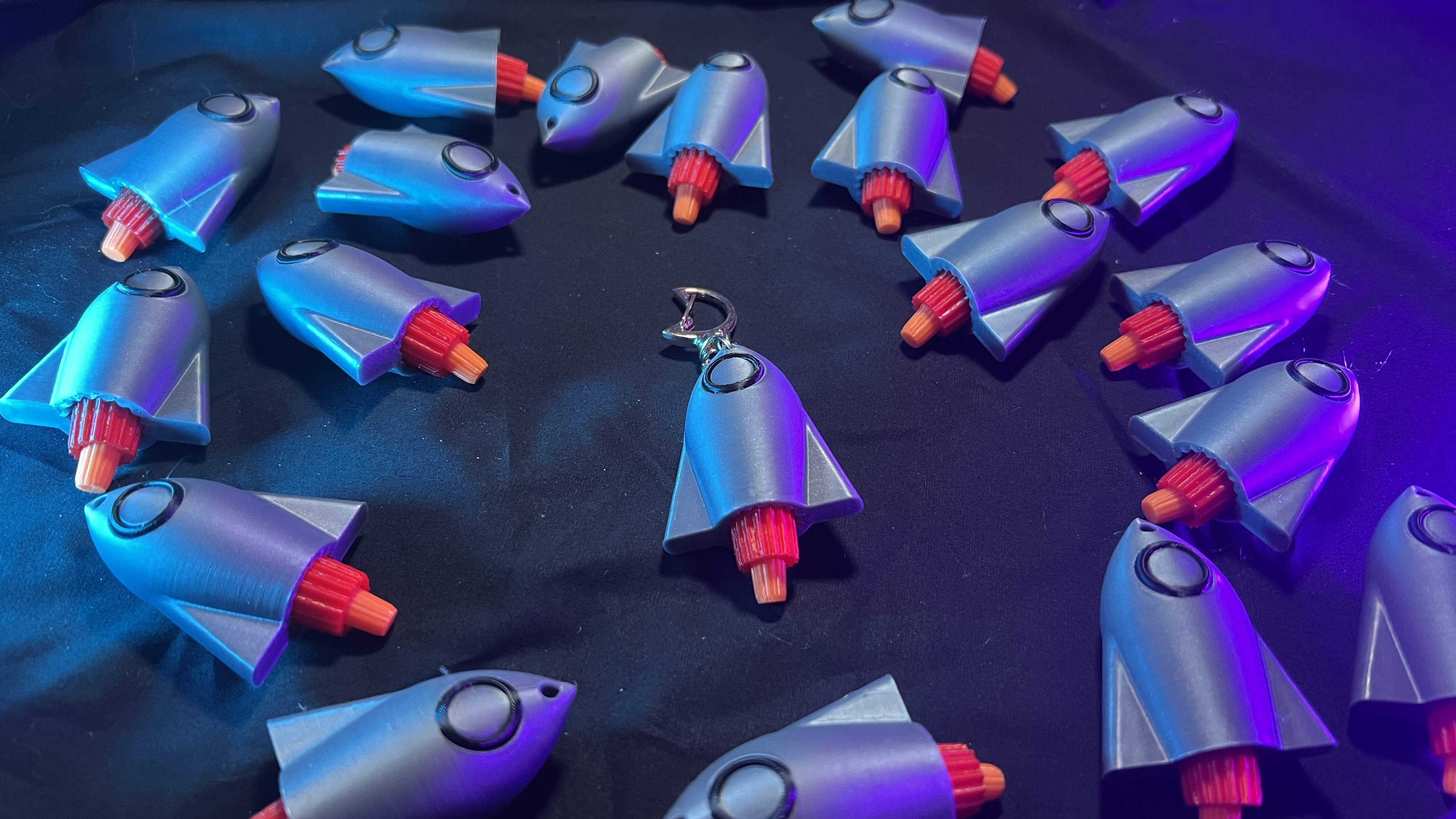 itsBoyinSpace Rocket Keychain