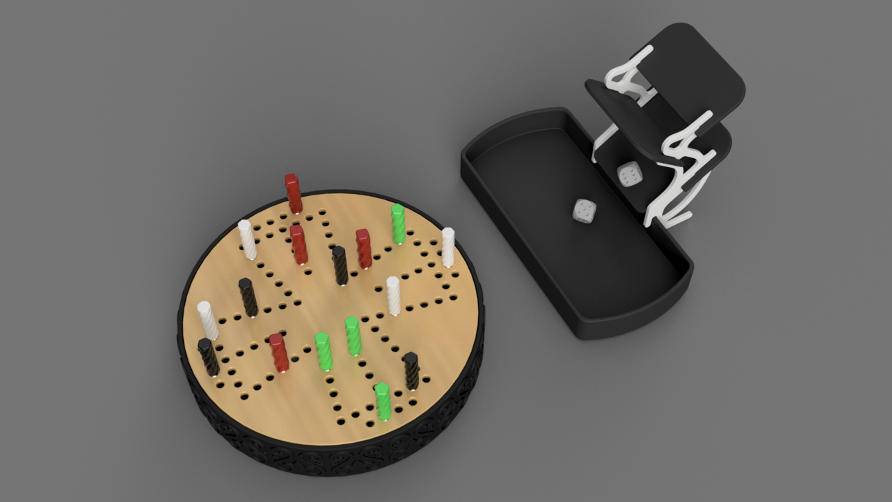 All-in-One Portable 4-Player Shesh-Besh / Ludo Travel Set — thumbnail 2