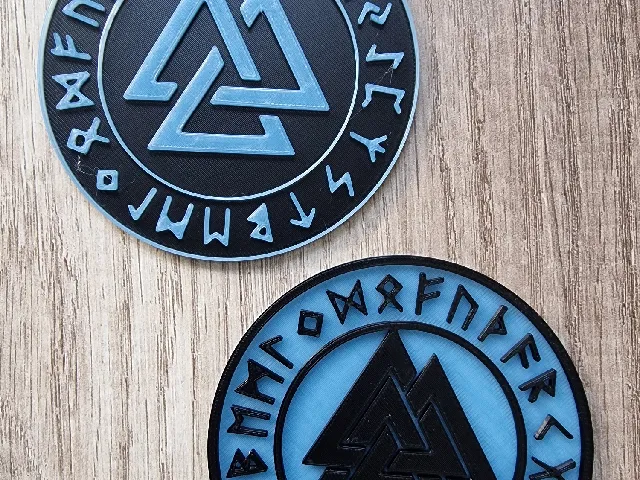 Valknut with runes