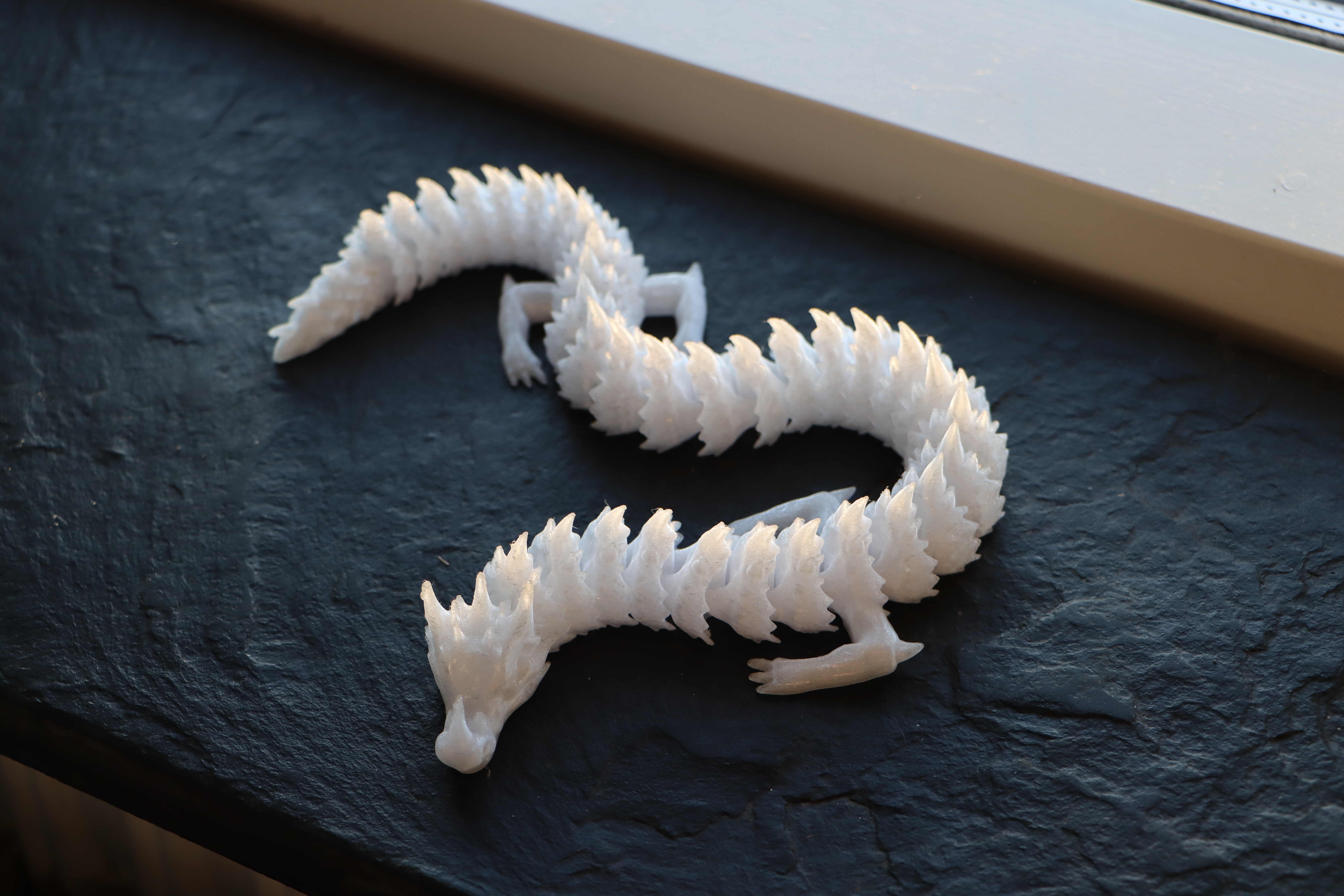 Articulated ice dragon by p1lotz