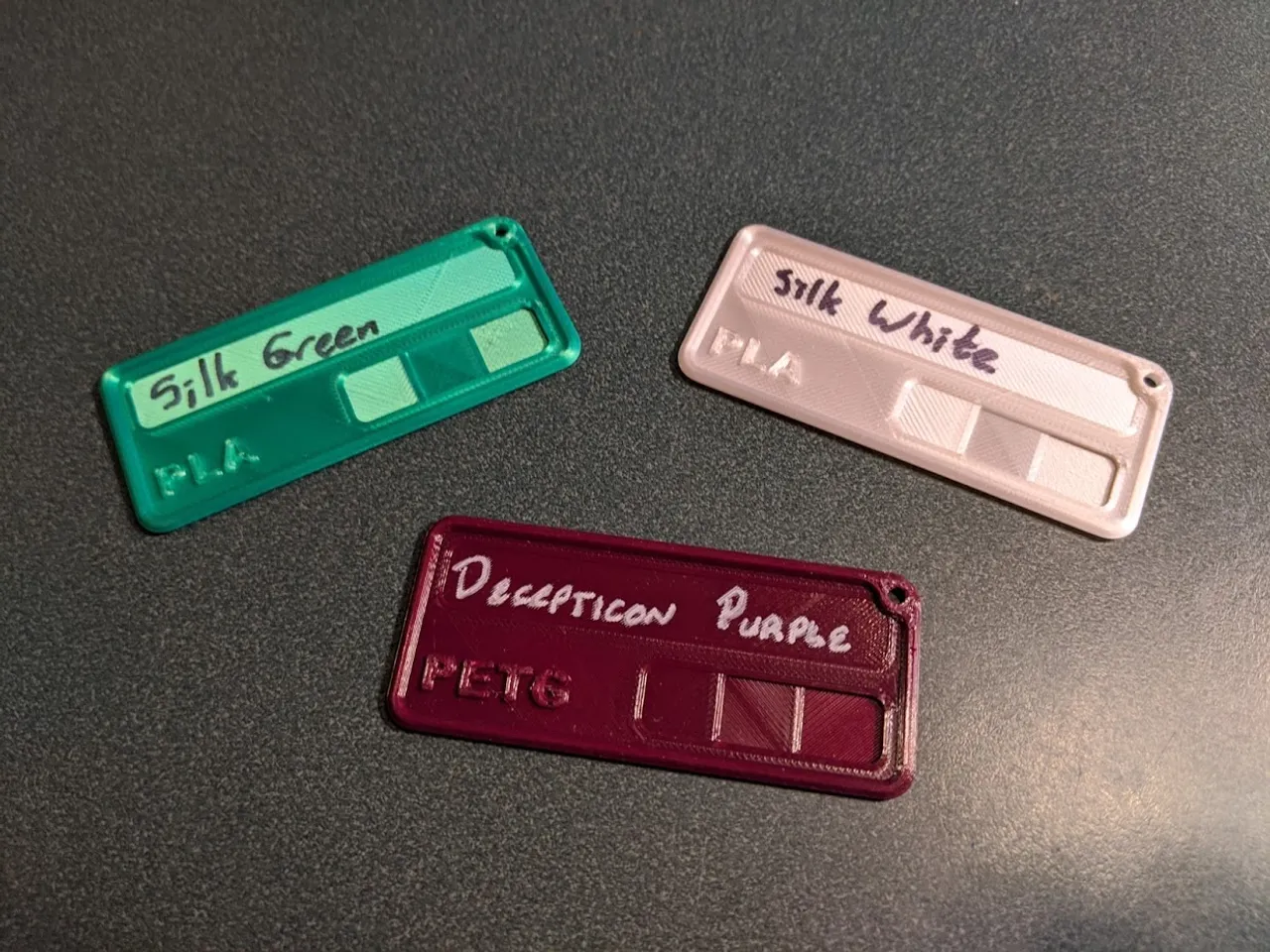 Filament sample cards for box (remixed) by pmichaud | Download free STL ...