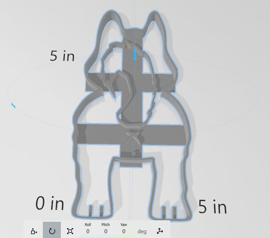 Husky Butt Cookie Cutter.