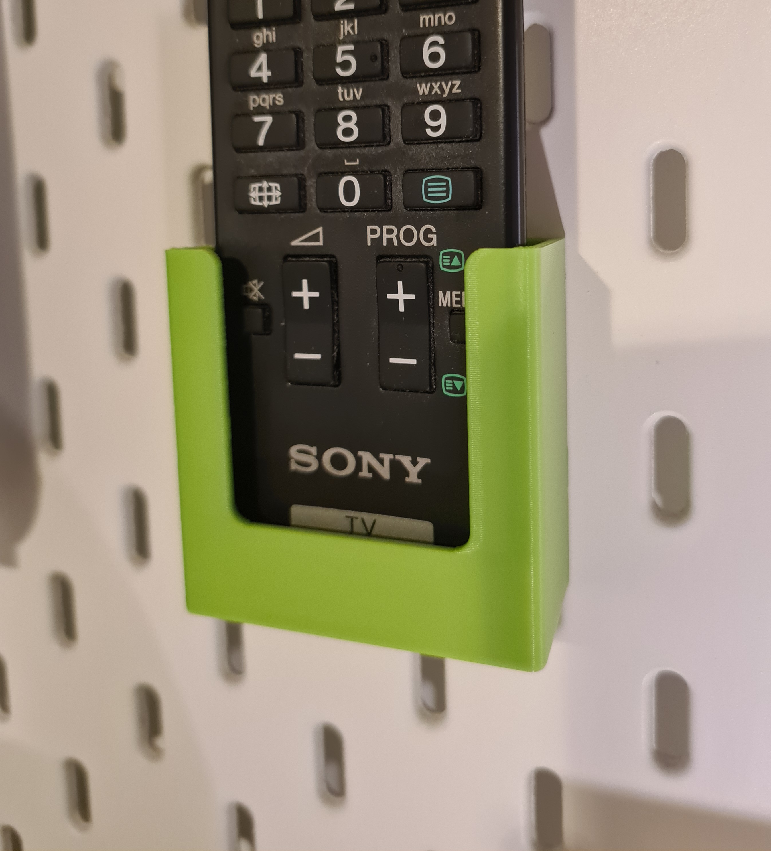 Ikea Skadis - Sony TV remote holder V2