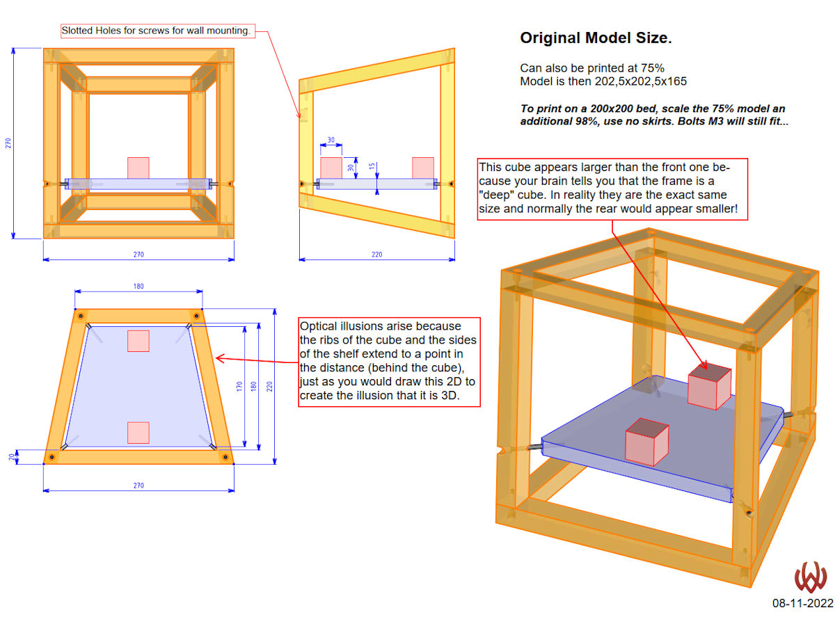 Miniatura 10 do modelo 3D Display Cube with Floating Shelf