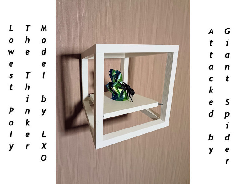 Miniatura 5 do modelo 3D Display Cube with Floating Shelf