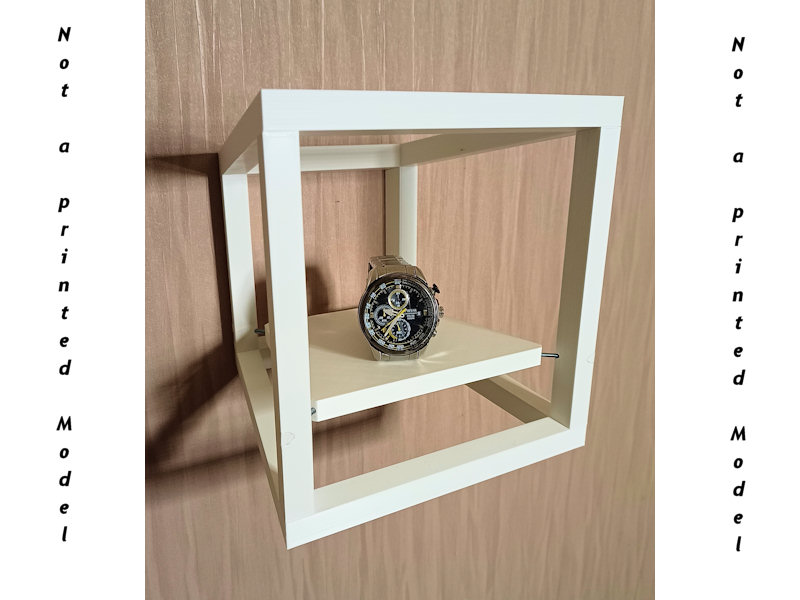Miniatura 6 do modelo 3D Display Cube with Floating Shelf