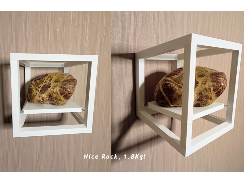 Miniatura 3 do modelo 3D Display Cube with Floating Shelf