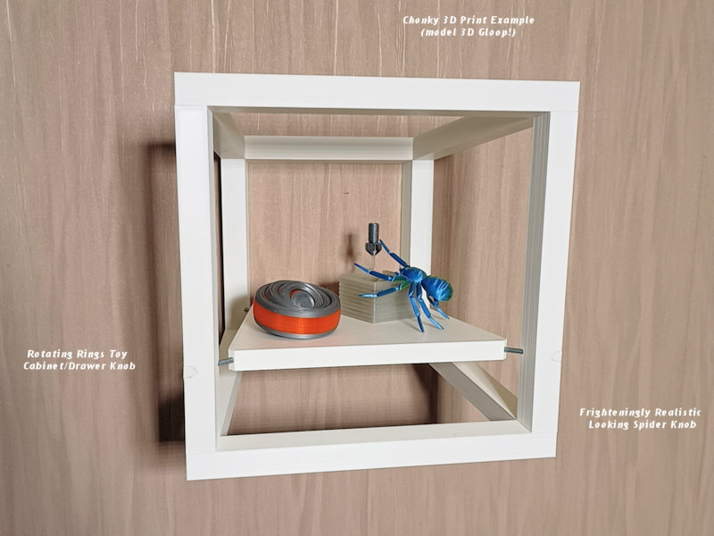 Miniatura 4 do modelo 3D Display Cube with Floating Shelf