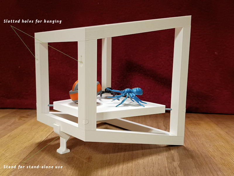 Miniatura 8 do modelo 3D Display Cube with Floating Shelf