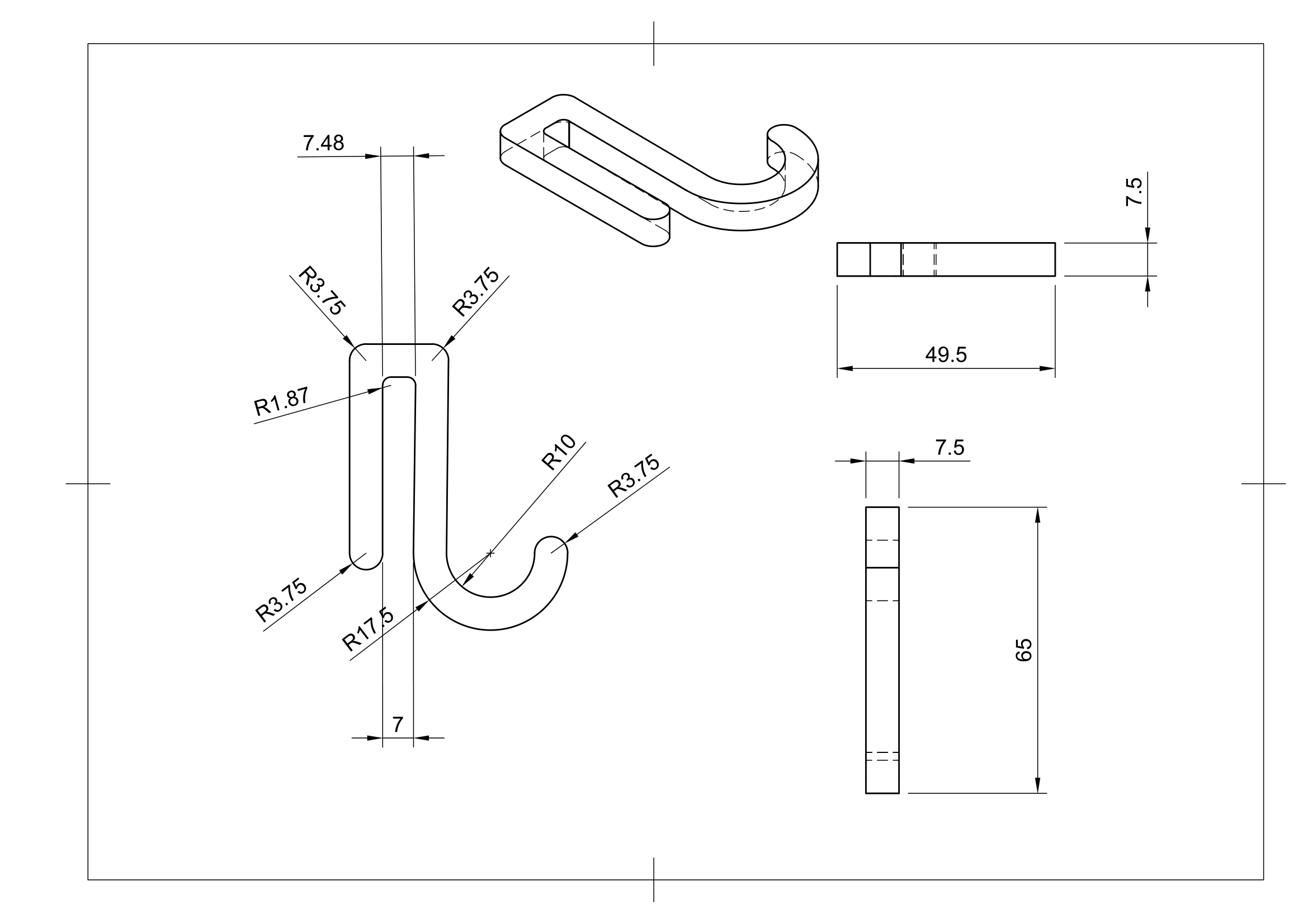 Shower glass towel hook by MistaPrinta Download free STL model