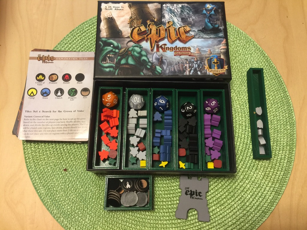 Tiny Epic Kingdoms Game Box Organizer