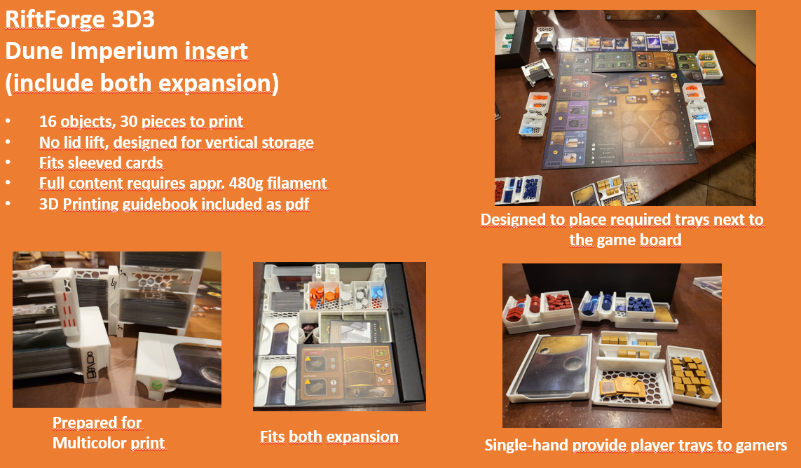 Dune Imperium Insert/Organizer (fits 1.&2. expansion)  - updated