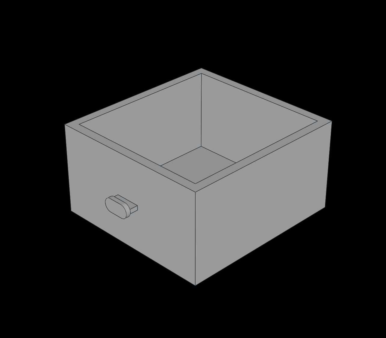 Lego Compatible (3.dat) Container Drawer  4 x  4 x  2