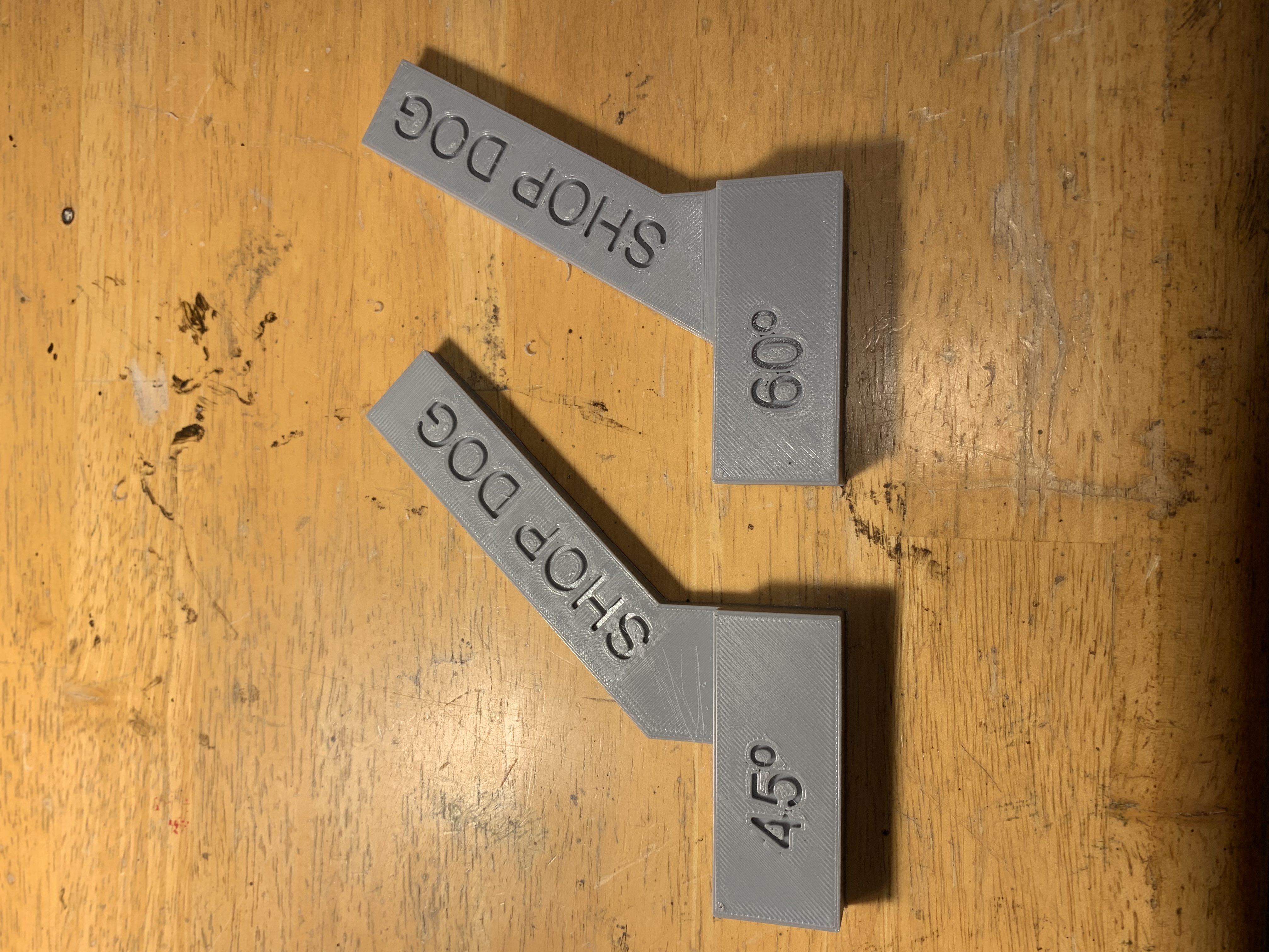 45 and 60 degree fixed angles for aligning stock while machining