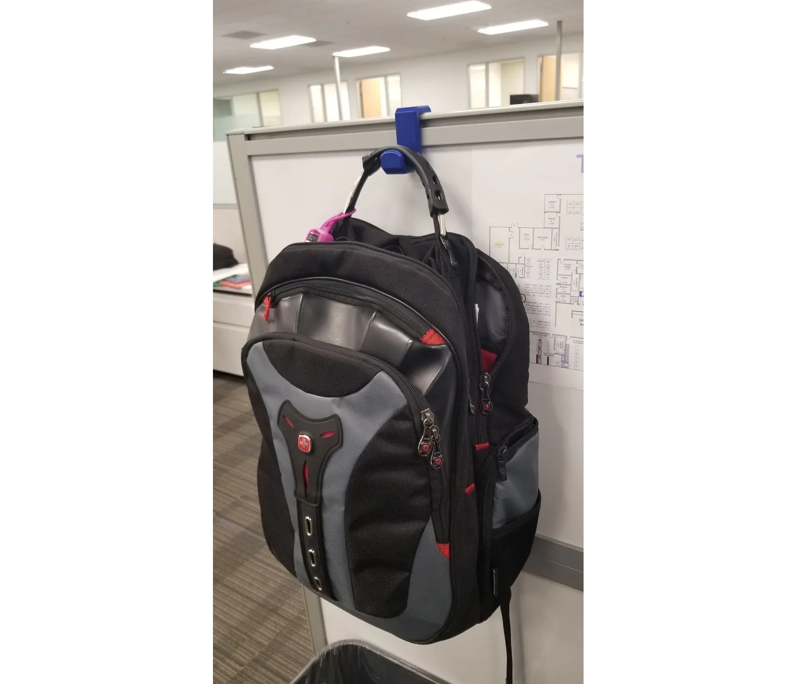Backpack / Coat / Headphone hook for Office Cubicles by BuildX