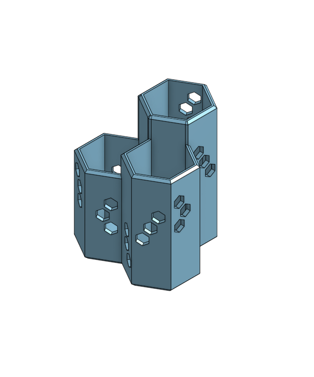 TriHexagonal Remote or Pencil Holder Caddy