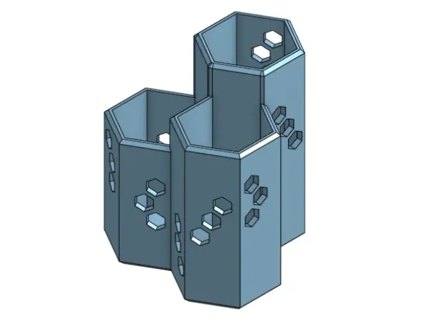 TriHexagonal Remote or Pencil Holder Caddy