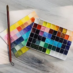 Mini watercolor palette by Jonathan Whitaker, Download free STL model