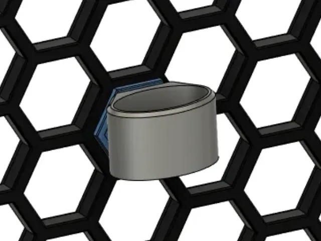 Honeycomb storage wall BIC lighter holder.