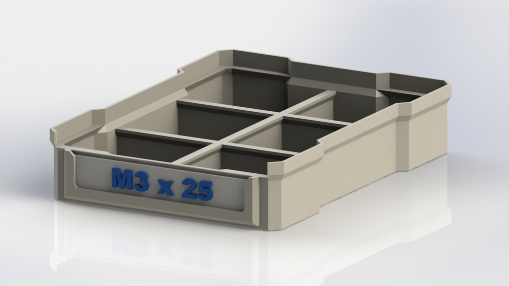 Miniatura 8 do modelo 3D Stackable Boxes with Front Labels Set