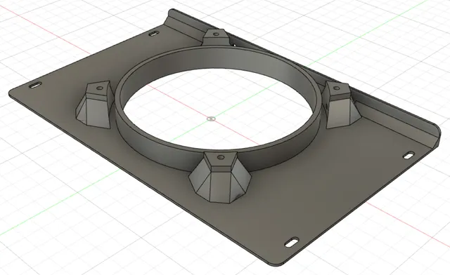 Mounting plate for 5.25" speakers in Stern pinball machines