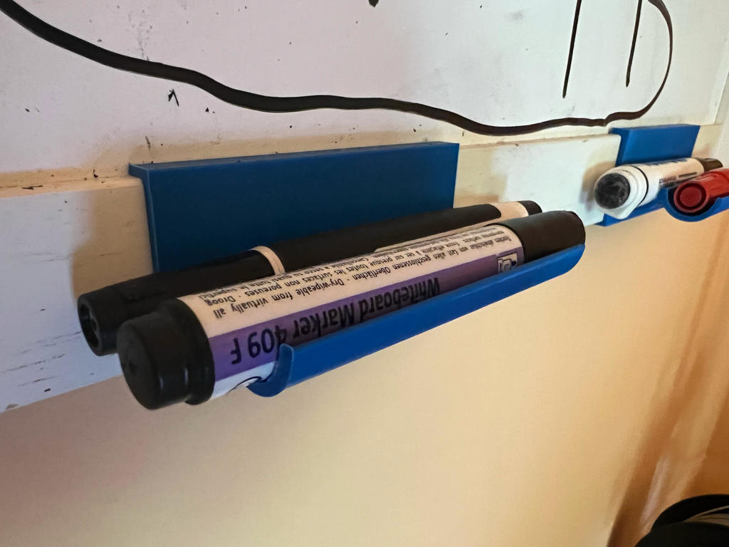Whitebaord marker holder for a old IKEA whiteboard by McWuragu Download free STL model