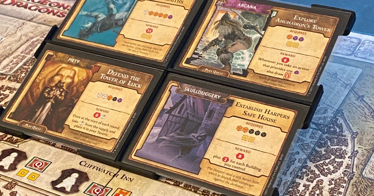 Lords of Waterdeep - Tray for Quests at Cliffwatch Inn -- with Stand by ...