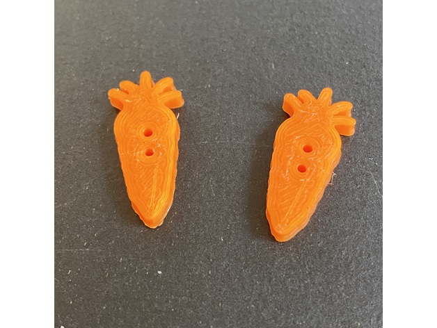 Carrot Shaped Button by fuchsr | Download free STL model | Printables.com