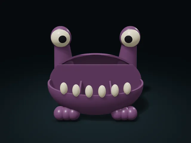 Toothy Monster Desk Organizer with Stepped Compartments