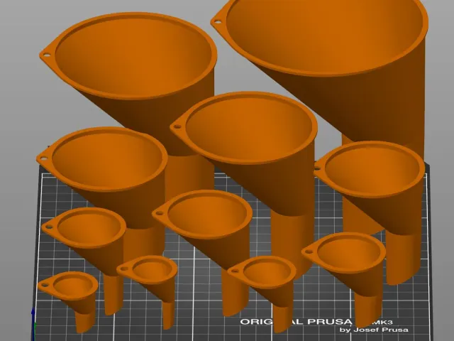 Off center Funnels. Various sizes 25mm to 200mm